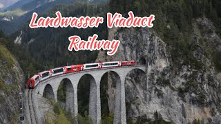 FAMOUS LANDWASSER VIADUCT RAILWAY IN SWITZERLAND [upl. by Suchta]