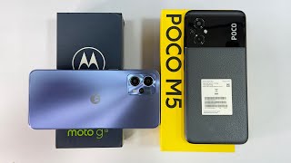 Moto G13 🆚 Poco M5 ⚡ Unboxing amp Comparison ⚡ Camera ⚡ Price amp Full Details in Hindi [upl. by Leventhal]