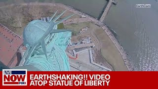 WATCH Statue of Liberty heavy shaking during earthquake  LiveNOW from FOX [upl. by Corbet]