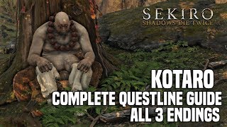 Sekiro Shadow Die Twice  KOTARO Complete Questline Guide ALL 3 POSSIBLE ENDINGS [upl. by Amaryl996]