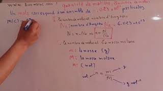 chimie  La quantité de matière [upl. by Camilia774]