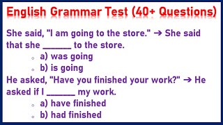 English Grammar Test 40 Questions [upl. by Chae]