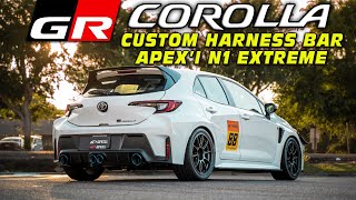 GR Corolla Gets APEXi N1 Exhaust amp Custom Roll Bar [upl. by Sidonius]