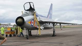 English Electric Lightning T5 XS458 at Cranfield  26 October 2013 [upl. by Anivlac]