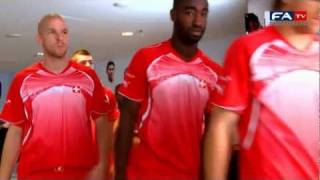 Official Tunnelcam  England 22 Switzerland UEFA European Championships 040611 [upl. by Ecirtam830]