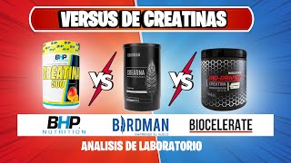 Creatina Birdman vs BHP vs Biocelerate Creapure ¿CUÁL es MEJOR [upl. by Nwahshar398]