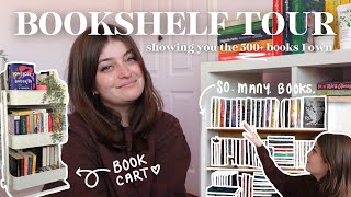 MASSIVE BOOKSHELF TOUR showing you the 500 books I own amp my new reading room 📚💘✨ [upl. by Utica]