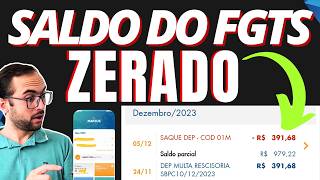 O SALDO DO FGTS ESTÁ ZERADO E NÃO SACOU FGTS LIBERADO NA RESCISÃO  COMO SACAR FGTS NO APLICATIVO [upl. by Innus]