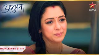 Anupama  Ep 1115  Highlights  Kya Dimpy laayegi Tapish ko waapas [upl. by Yniffit574]