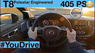 Volvo XC60 T8 Polestar Engineered 405 PS POV Test Drive  Acceleration 0200 kmh [upl. by Herald]