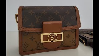 Louis Vuitton Mini Dauphine Bag Review What fits pros and cons tear and wear [upl. by Nnaillek935]