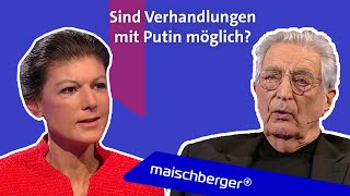 Waffen oder Diplomatie Sahra Wagenknecht Die Linke und Gerhart Baum FDP  maischberger [upl. by Langill614]