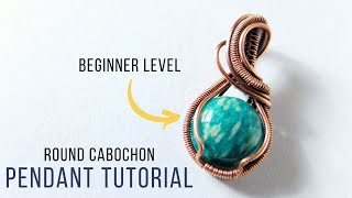 Small Round Wire Weave Pendant for Beginners  15 Minute Wire Wrapping Tutorial [upl. by Novyar]