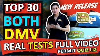 New Update Top DMV Test Questions  Permit Test meets Driving Test Full Video 30 Exam Questions [upl. by Aserat]