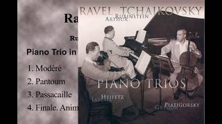 Ravel Piano Trio Rubinstein Heifetz Piatigorsky 1950 [upl. by Graehme116]