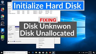 How to Initialize Hard Drive  Disk Unknown Not Initialized Unallocated FIX [upl. by Kenzie379]