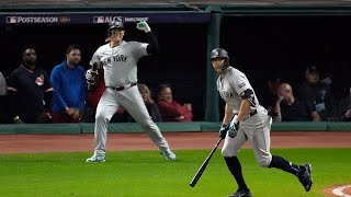 POSTSEASON GIANCARLO Stanton delivers a 3run homer in ALCS Game 4 [upl. by Ailefo]