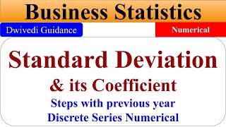 Standard Deviation Discrete Series Standard Deviation Statistics standard deviation formula [upl. by Cott]