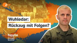 Welche Konsequenzen hat der taktische Rückschlag im Donbass  ZDFheute live mit Oberst Reisner [upl. by Zat]