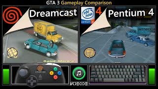 GTA 3 Dreamcast vs PC w Pentium 4 Gameplay Comparison [upl. by Hinda634]