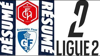 Grenoble Foot 38 vs FC Annecy Résumé 00  Ligue 2  20242025 [upl. by Relyuhcs625]