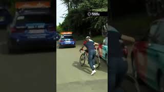 3 bike changes in 3 crazy minutes for Caleb Ewan 😱 RVL23 FLCS [upl. by Zaob]