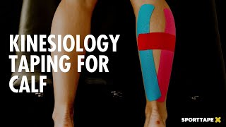 Kinesiology Taping for Calf Pain  How To Strap The Calf Using Kinesiology Tape [upl. by Janeva]