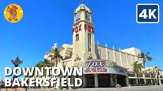 4K Downtown Bakersfield Walking Tour  Kern County  🔊 Binaural Sound [upl. by Nycila348]