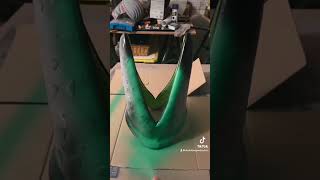 Building CELL from Dragon Ball Z anime diy helmet [upl. by Einomrah144]