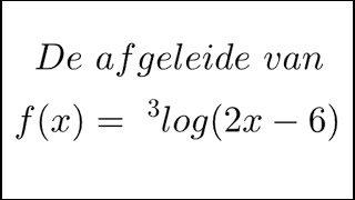 Een logaritmische functie met kettingregel differentiëren [upl. by Adnoral]