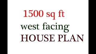 1500 sq ft WEST FACING HOUSE PLAN [upl. by Eusadnilem]