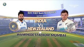 Day 2 Highlights 3rd Test India vs New Zealand  Day 2 3rd Test IND VS NZ [upl. by Milore150]