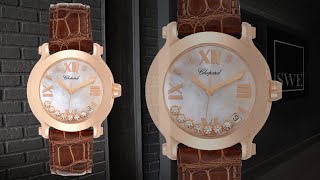 Chopard Happy Sport 7 Floating Diamond Rose Gold Ladies Watch 7471  SwissWatchExpo [upl. by Clough]