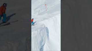 Backflip into Corbets couloir Jackson Hole [upl. by Leahcimsemaj]