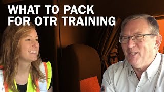 What to pack for truck driving OTR training [upl. by Roper848]