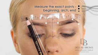 Deluxe Brows® Microblading Tutorial Sticky Ruler [upl. by Vaclav]