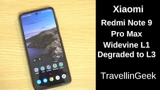 Xiaomi Redmi Note 9 Pro Max Widevine L3 L1 degraded to L3 [upl. by Flanagan364]