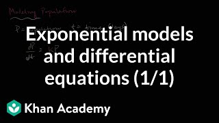 Modeling population with simple differential equation  Khan Academy [upl. by Scheer]