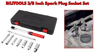 Spark Plug Socket Set with 38 Inch Drive Click Torque Wrench 1045 FtLbs 13561Nm CrV Steel [upl. by Zedecrem733]