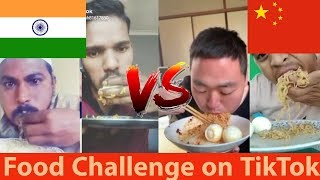 Funny Food Challange On TikTok  Who will win INDIA Vs CHINA  Be Me Stick [upl. by Wehttan428]