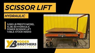 4000 LB PRESTO MODEL XL2440 HYDRAULIC POWER SCISSOR LIFT TABLE 110V STOCK 20213 [upl. by Four780]