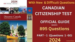 CANADIAN CITIZENSHIP TEST 2024  PART 1 [upl. by Eemak365]