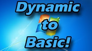 How to convert a Dynamic hard drive to Basic [upl. by Layne]