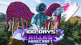 I Survived 100 Days in FANTASY Minecraft RPG [upl. by Grubb]