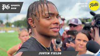 Steelers training camp Justin Fields grades first practice is enjoying Latrobe experience [upl. by Rocco153]