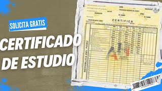 Como Solicitar CERTIFICADO DE ESTUDIOS Por INTERNET [upl. by Aisatsana]