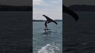 Surfing on Bielersee surfing bielersee bsg travel lake shorts action switzarland schweiz [upl. by Innavoeg]