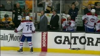 Subban and Thornton exchange words at bench [upl. by Norven]