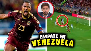 ASI REACCIONA PRENSA SUDAMERICANA A EMPATE VENEZUELA vs ARGENTINA en ELIMINATORIAS [upl. by Derek]