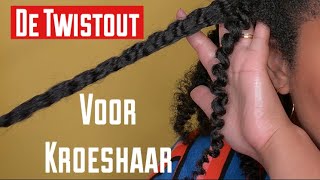 DE TWISTOUT TUTORIAL VOOR KROESHAAR  Mooie krullen in Kroeshaar [upl. by Skantze]